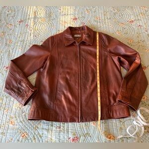 The Territory Ahead Brown Leather Jacket Women’s Size Large